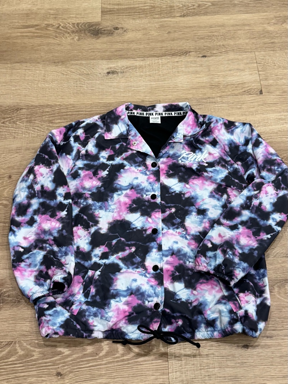 PINK Victoria’s Secret Tie Dye Coach Jacket Windbreaker M